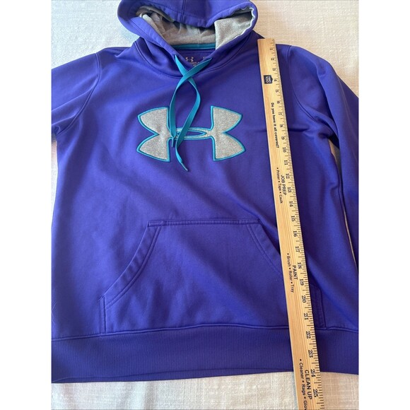 UNDER ARMOUR UA STORM SWEATSHIRT HOODIE Purple Gray Teal Women’s Size Medium - Picture 6 of 8